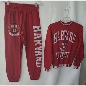 Harvard University Sweatshirt Pant Set‎ Adult S Pullover Crewneck Crest College
